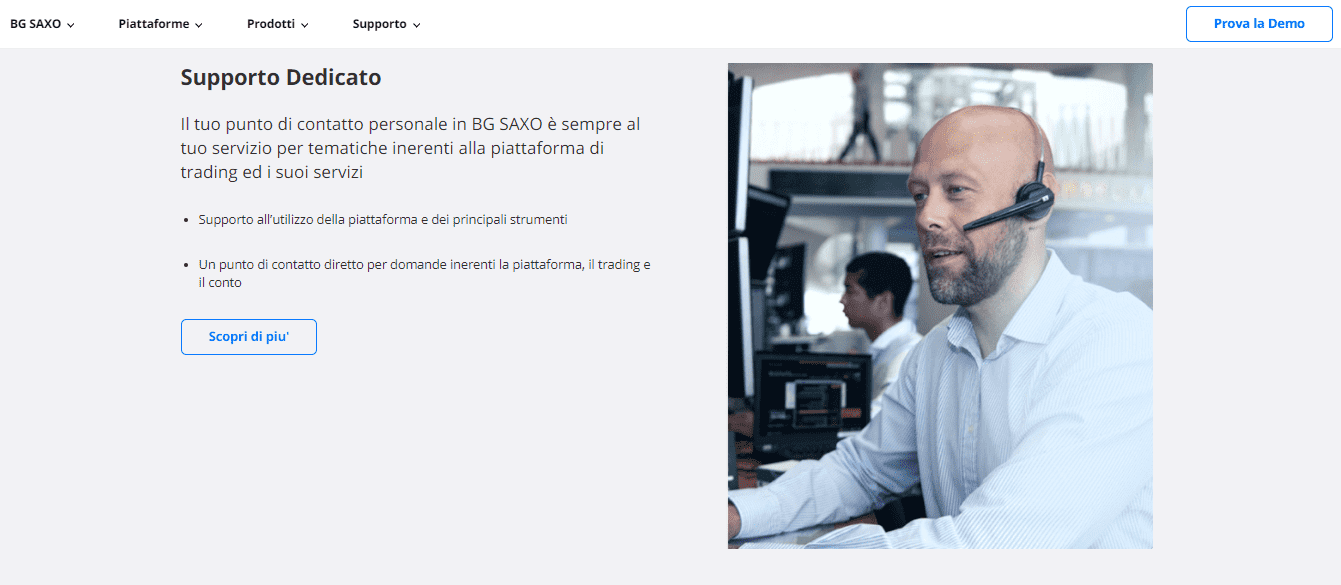 Assistenza clienti di Saxo Bank Assistenza clienti di Saxo Bank